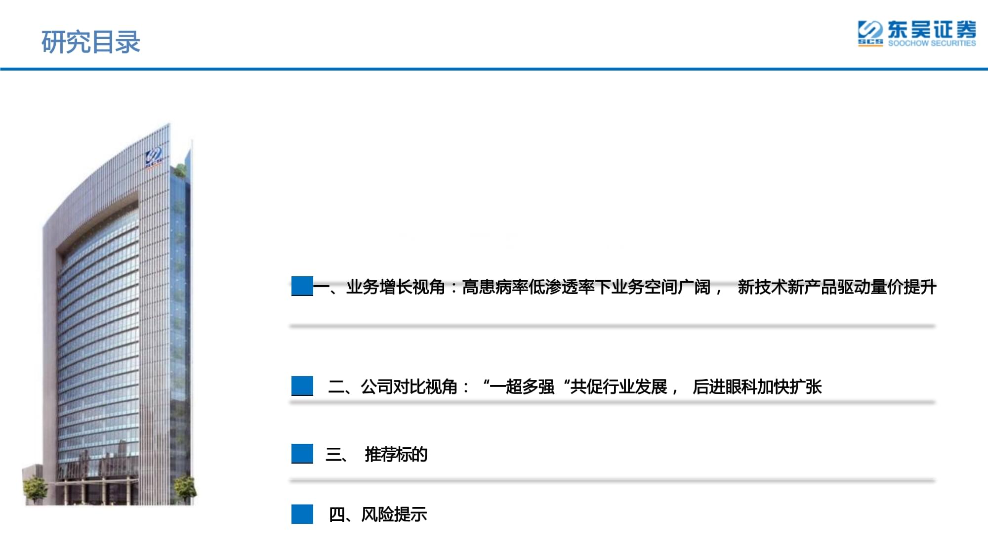 眼科醫(yī)療服務(wù)專題:需求釋放及技術(shù)創(chuàng)新促使眼科賽道長(zhǎng)坡厚雪一超多強(qiáng)共享行業(yè)紅利